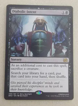 Diabolic Intent | NM | PROMO | The Brothers' War | BRO #289 | MTG - Image 1