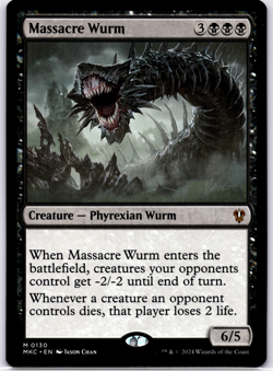 Massacre Wurm Regular NM MTG - Image 1