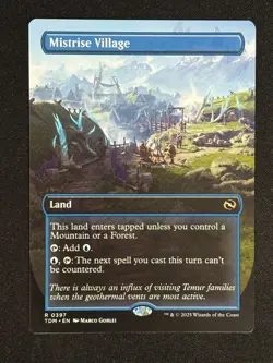 1x MTG Mistrise Village (Borderless) - Tarkir: Dragonstorm (TDM) #397 - Magic - Image 1
