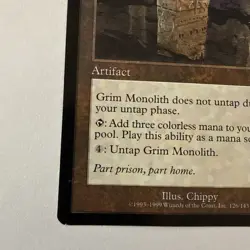 MTG: ** Grim Monolith - Urza's Legacy - LP ** MTG Magic Reserved List 1999 - Image 4