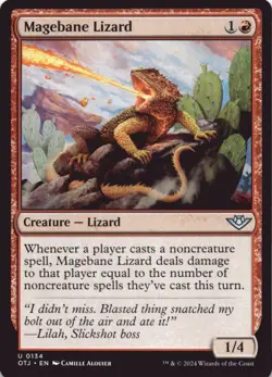 MTG Magebane Lizard Normal NM Outlaws of Thunder Junction Magic 134 - Image 1
