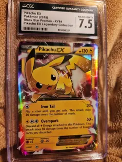 Pokemon Pikachu EX (2015) #XY84 Legendary Collection GRADED CGC Near Mint 7.5 - Image 2