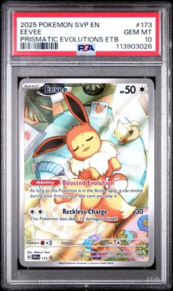 2025 Pokemon SVP EN Eevee Prismatic Evolutions ETB Promo 173 PSA 10 Gem Mint - Image 1