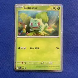 Pokemon Scarlet & Violet 151 Bulbasaur SVP 046 Cosmos Holo Black Star Promo NM - Image 1