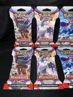 Pokemon TCG: Paldea Evolved Sleeved Booster Pack Art Sets (Lot of 10 Packs) - Image 2