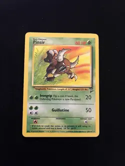 Pinsir 29/130 EXC Non Holo Rare Base Set 2 Pokemon Card Vintage 1999 WOTC 3 - Image 1