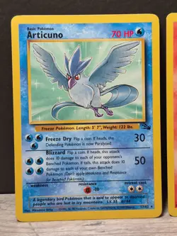 Pokemon Fossil Legendary Birds Set Moltres Zapdos Articuno LP-NM Non-Holo - Image 2