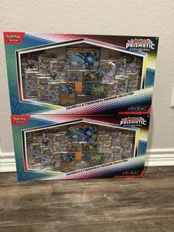 Pokemon Prismatic Evolutions Lucario & Tyranitar ex Premium Collection - 2 Boxes - Image 2