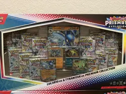 Pokemon Prismatic Evolutions Lucario & Tyranitar ex Premium Collection - 2 Boxes - Image 3