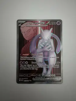 Pokemon TCG Team Rockets Mewtwo EX 213/182 Full Art Destined Rivals English - Image 1
