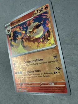 Pokemon TCG * SV Prismatic Evolutions * 013/131 Flareon Rare REVERSE HOLO * NM - Image 2