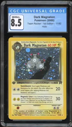 Pokemon Dark Magneton Team Rocket 1st Edition Holo Rare #11 CGC 8.5 - Image 1