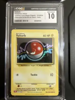 Pokemon TCG Classic Voltorb Holo 010/034 CGC 10 Gem Mint 2023 English - Image 1