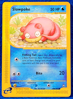 Slowpoke Aquapolis eSeries Near Mint 108/147 Regular Pokemon TCG Common 2002 - Image 1