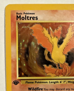 LP+ 1999 Pokemon Moltres Holo Rare 1st Edition Fossil 12/62 - Image 2