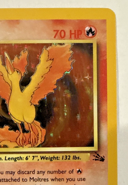 LP+ 1999 Pokemon Moltres Holo Rare 1st Edition Fossil 12/62 - Image 3