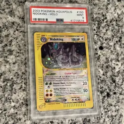 2003 POKEMON AQUAPOLIS #150 NIDOKING-HOLO PSA 9-Holo swirl in mouth! - Image 1