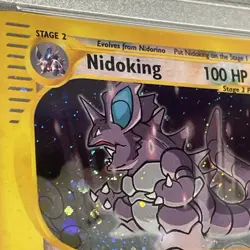 2003 POKEMON AQUAPOLIS #150 NIDOKING-HOLO PSA 9-Holo swirl in mouth! - Image 4