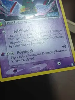 MP Pokemon Xatu 49/115 Unseen Forces Reverse Holo Stamped Lenticular - Image 3