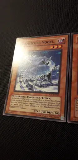 Yu-Gi-Oh! 3xHeimlicher Vogel/ Stealth Bird, IOC-DE068/068, C., 2.Ed., DE/ENG, GD - Image 2