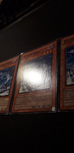 Yu-Gi-Oh! 3xHeimlicher Vogel/ Stealth Bird, IOC-DE068/068, C., 2.Ed., DE/ENG, GD - Image 4