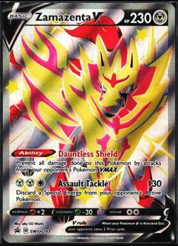 Pokemon Card- Zamazenta V (Shiny) SWSH: Sword & Shield Promo Cards #SWSH293 - Image 1