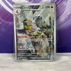 Pokemon TCG Fraxure Card 077/064 IR Sv: Shrouded Fable - Image 1