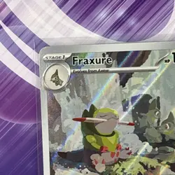 Pokemon TCG Fraxure Card 077/064 IR Sv: Shrouded Fable - Image 2