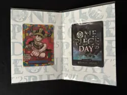 One piece Day 2025 Promo Card Premium Collection Japanese Luffy P-110 Loki - Image 1