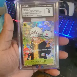 2025 ONE PIECE JPN PROMO CARDS ONE PIECE SCHOOL VOLUME 10 TRAFALGAR LAW CGC 8 - Image 1