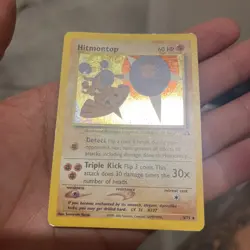 Pokemon TCG Hitmontop Neo Discovery Holo Card 3/75 Unlimited Rare - Image 1