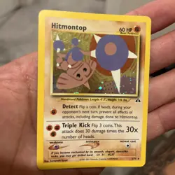 Pokemon TCG Hitmontop Neo Discovery Holo Card 3/75 Unlimited Rare - Image 2