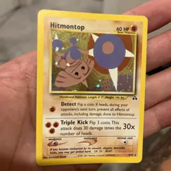 Pokemon TCG Hitmontop Neo Discovery Holo Card 3/75 Unlimited Rare - Image 5