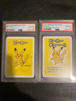 2019 AND 2023 POKEMON OLD MAID PIKACHU BOTH CARDS PSA 10 SEQUENTIAL CERTS - Image 1