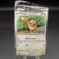 SEALED Eevee 133/165 Holiday Calendar Snowflake Stamped Cosmos Holo Pokemon Card - Image 1