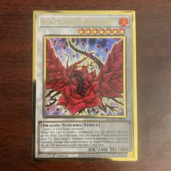 YUGIOH HOLO CARD BLACK ROSE DRAGON MGED-EN026 1ST EDITION - Image 1