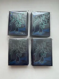 Pokemon Phantasmal Flames ETB Mega Charizard Card Sleeves (x4) SEALED - Image 1