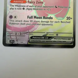 Pokemon Card Lillie's Clefairy ex 173/159 Full Art Journey Together Near Mint - Image 2