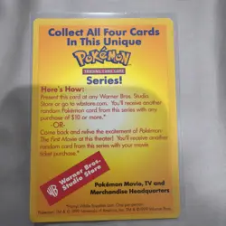 Pokemon Card Catch Mew! Wizards of the Coast Pokemon Movie 1999 NM Round Corner - Image 2