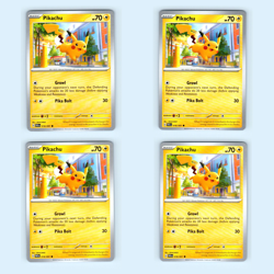 4x Pikachu 018/091 Scarlet Violet Series 2024 Pokemon Cards Playset Play Set TCG - Image 1