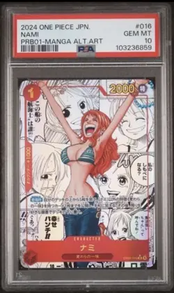 2024 ONE PIECE PRB01-PREM BOOSTER -ONE PIECE CARD THE BEST- #016 NAMI PSA 10 - Image 1