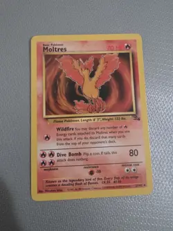 70 Cards, Guaranteed 1999 Pokemon Fossil Moltres #12/62 - Image 1