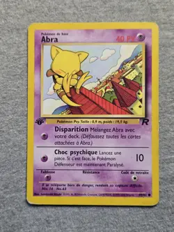 French Abra 49/82 1st Edition Team Rocket Set Pokemon Card - Image 1