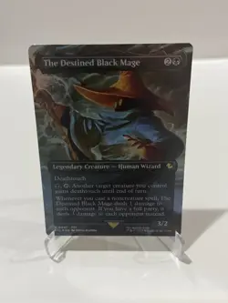 The Destined Black Mage - Foil - Borderless - Commander: Final Fantasy - NM- - Image 1