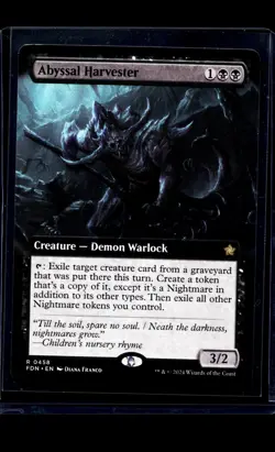 2024 MTG Magic The Gathering FDN Foundations Extended Art #458 Abyssal Harvester - Image 1