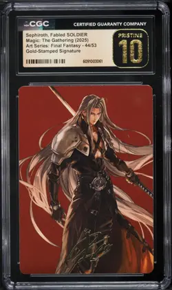 CGC Pristine 10 Sephiroth, Fabled Soldier Gold Stamped Final Fantasy MTG #44 - Image 1