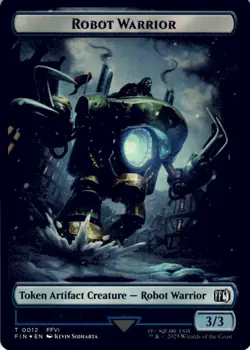 MTG Emblem - Sephiroth, One-Winged Angel // Robot Warrior Token Foil - Image 2