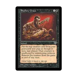 WOTC MtG Mirage Shallow Grave (R) EX - Image 1