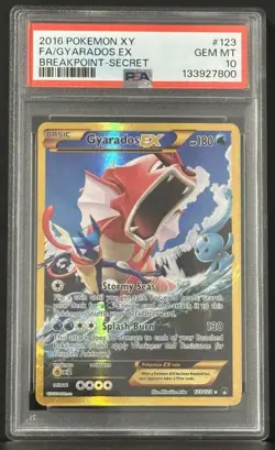 Pokemon Gyarados EX 123/122 XY Breakpoint Gem Mint PSA 10 - Image 1