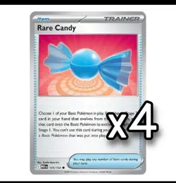 4x Rare Candy 125/132 Mega Evolution Pokemon Playset x4 - Image 1